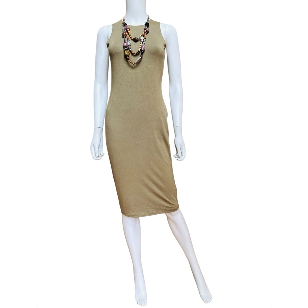 Lauren Ralph Laured Olive Green Sleeveless Bodycon Dress, XS